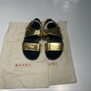 Marni Gold Sandals